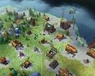 Una imagen en la que se ve un pueblo de «Northgard: Definitive Edition».