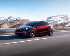 El color de pintura &quot;Midnight Cherry Red&quot; para el Tesla Model Y está disponible exclusivamente en Giga Berlin (Imagen: Tesla)