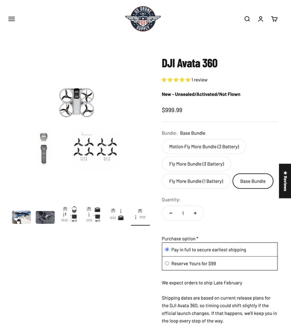 (Fuente de la imagen: US Drone Supply)