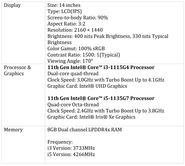 Realme Book Slim - Especificaciones. (Fuente: Realme)