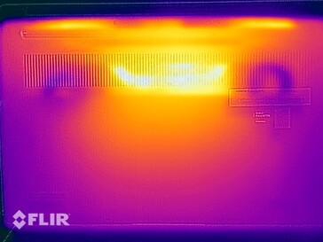 Prueba de esfuerzo de temperaturas superficiales (lado inferior)