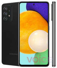 El Galaxy A52 5G debería tener un aspecto similar a este. (Fuente de la imagen: OnLeaks)