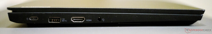 Izquierda: USB-C 3.2 Gen 1 (incl. DisplayPort 1.2 + carga), USB-A 3.2 Gen 1, HDMI 1.4b, clavija