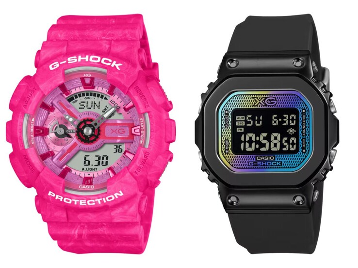 Los Casio G-Shock GMA-S110XG-4A (izquierda) y GM-S5600XG-1 (derecha)