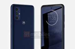 El Motorola &#039;Maui&#039; tiene un diseño sencillo con gruesos biseles de pantalla. (Fuente de la imagen: 91mobiles)