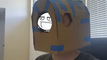 Medidas iniciales tomadas con una caja de cartón