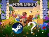 Banner de Minecraft mostrado con el logotipo de Steam