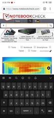 Uso del teclado predeterminado en el modo vertical