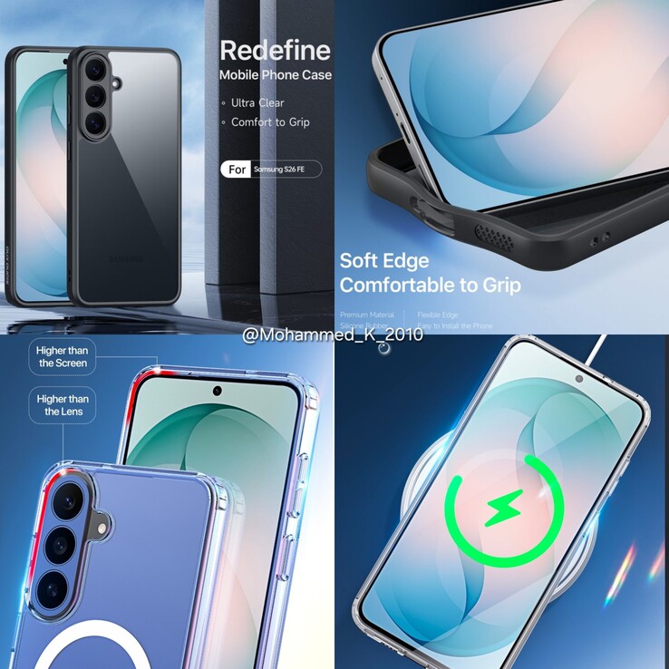 Se han filtrado renders de la carcasa del Galaxy S26 FE.