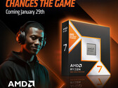 Un póster promocional del AMD Ryzen 7 9850X3D (fuente de la imagen: AMD)