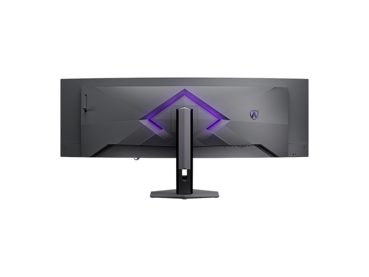 Vista trasera del monitor para videojuegos AOC Agon Pro AGP497UCZD