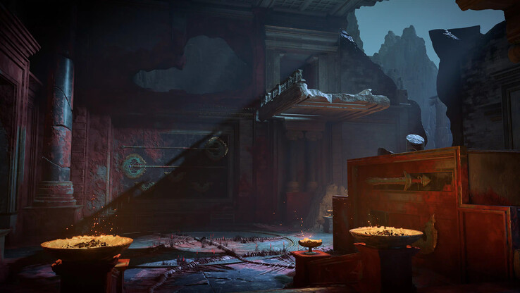 Imagen del cancelado juego multijugador God of War que muestra el color rojizo. (Fuente de la imagen: MP1st)