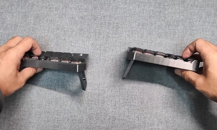 Tienda de teclados mecánicos inalámbricos ergonómicos PSKeeb 5. (Fuente de la imagen: Tinker & Hack)