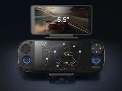 El Retroid Dual Screen Add-on tiene una pantalla OLED táctil de 5,5 pulgadas. (Fuente de la imagen: Retroid)