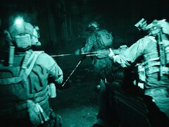 Imágenes en el motor de Battlefield 6 que muestran una misión nocturna con gafas de visión nocturna. (Fuente de la imagen: Steam)