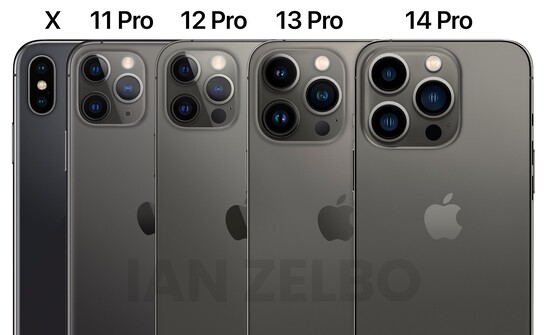 Apple comparación de la cámara y el diseño del iPhone. (Fuente de la imagen: Ian Zelbo)