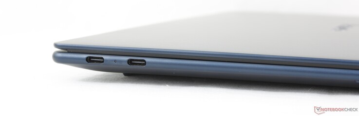 Izquierda: 2 puertos USB-C 4.0 con DisplayPort 1.4 y Power Delivery