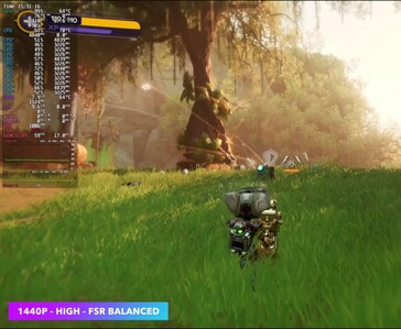 «Ratchet & Clank: Rift Apart» se ejecuta a 1440p con FSR en modo «Balanced» en la Steam Machine