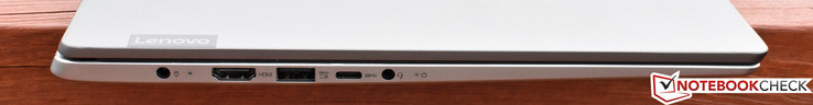 Izquierda: Puerto de carga, HDMI, USB 3.0, USB 3.1 Gen 1, audio combinado de 3,5 mm