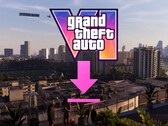 Banner sobre el tamaño del archivo de GTA 6 con un icono de descarga visible