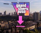 Banner sobre el tamaño del archivo de GTA 6 con un icono de descarga visible