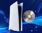 La consola PS5 se muestra con un disco físico de un videojuego