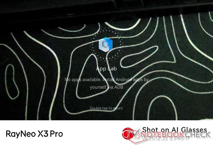 Espacio para aplicaciones de terceros en las gafas