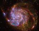 Una imagen que muestra una galaxia espiral.