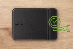 El disco duro de Toshiba presenta un diseño muy minimalista en color negro