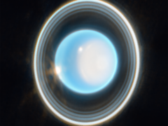 Una imagen ampliada de Urano, captada por el telescopio espacial James Webb de la NASA (Fuente de la imagen: NASA, ESA, CSA y STScI; recortada)