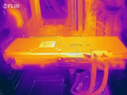 Mapa de calor de la GeForce RTX 2070 AMP Extreme de Zotac durante una prueba de esfuerzo