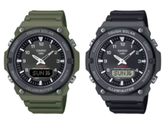 Casio ha lanzado los relojes AQ-S820W-1AV (derecha) y AQ-S820W-3BV (izquierda) en Europa. (Fuente de la imagen: Casio)