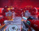 Captura de pantalla de Steam de Astrometica que muestra un edificio cubierto de sustancia viscosa roja