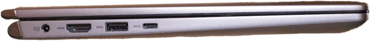 Lado izquierdo: Alimentación eléctrica, HDMI 1.4, USB 3.1 Gen1 Tipo A, USB 3.1 Gen1 Tipo C