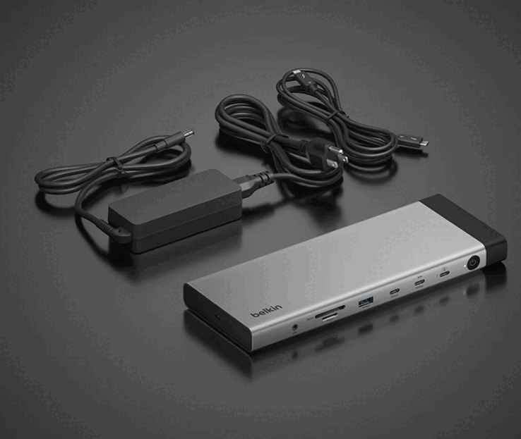 La nueva base de conexión Thunderbolt 5 14 en 1 de Belkin.