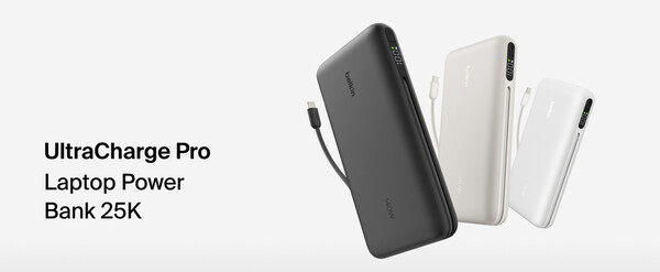 El Belkin UltraCharge Pro Laptop Power Bank 25K sólo está disponible en negro a pesar de que la imagen superior muestra tres opciones de color.