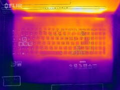 Desarrollo del calor en la parte superior (en reposo)