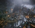 Una imagen que muestra una ciudad en Frostpunk 2, ahora con un 50 % de descuento en Steam.