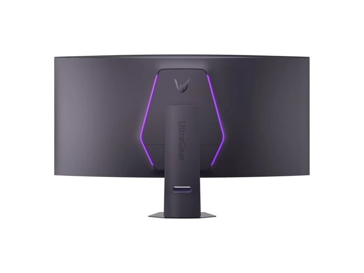 El UltraGear 52G930B-B tiene un elegante anillo RGB en la parte posterior.