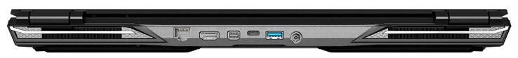 De vuelta: Gigabit Ethernet, HDMI 2.0, Mini DisplayPort 1.4, USB 3.2 Gen 2 (Tipo C; DisplayPort), USB 3.2 Gen 1 (Tipo A), fuente de alimentación