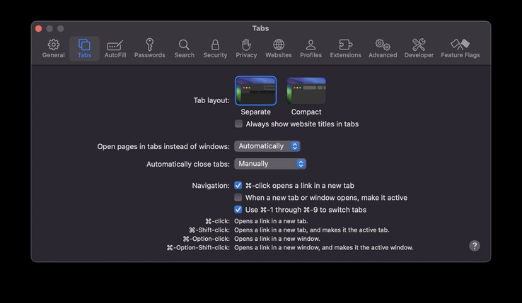 La vista compacta de Safari existe desde macOS Monterey.