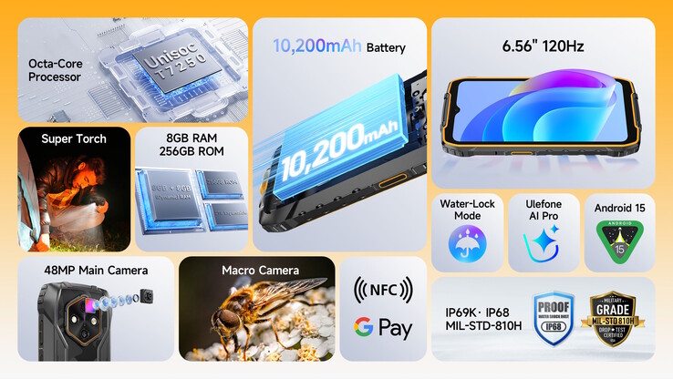 NFC está disponible, pero no 5G. (Fuente de la imagen: Ulefone)