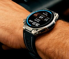 El Amazfit Balance Ultra está fabricado en titanio y cristal de zafiro.