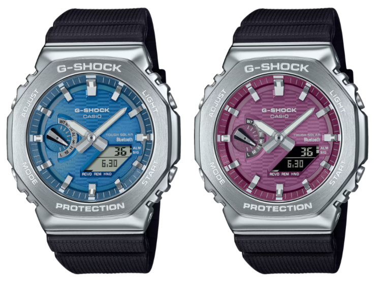 Los relojes Casio G-Shock GBM-2100A-2B (izquierda) y GBM-2100A-4B (derecha). (Fuente de la imagen: Casio)