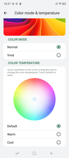 Configuración del color de la pantalla (Fuente de la imagen: Captura de pantalla - Sergey Tarasov - Notebookcheck)