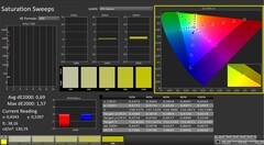 CalMAN: Saturación de color (calibrada)