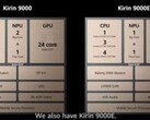 El Kirin 9000 frente al 9000E. (Fuente: HuaweiCommunity)