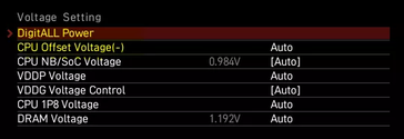 Opción de voltaje de compensación de la CPU habilitada por la nueva actualización de la BIOS de MSI. (Fuente de la imagen: MSI)