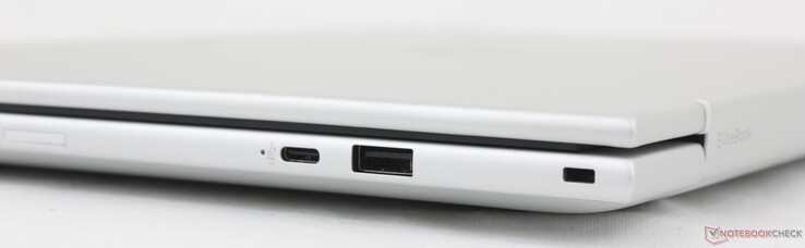 Derecha: USB-C con DisplayPort 1.4 + Power Delivery (10 Gbps), USB-A (5 Gbps), Bloqueo de seguridad, Nano-SIM (opcional)
