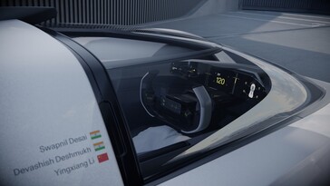 Los nombres de los tres ganadores del concurso de diseño están representados en el lateral del habitáculo del vehículo. (Fuente de la imagen: Polestar)